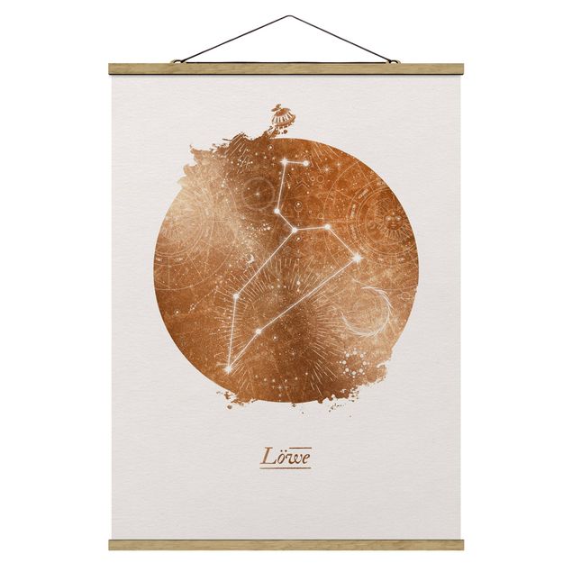 Fabric print with poster hangers - Leo Gold