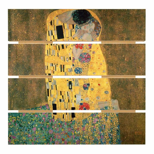 Print on wood - Gustav Klimt - The Kiss
