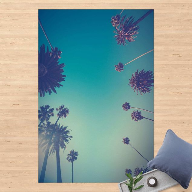 balcony mat Tropical Plants Palm Trees And Sky ll