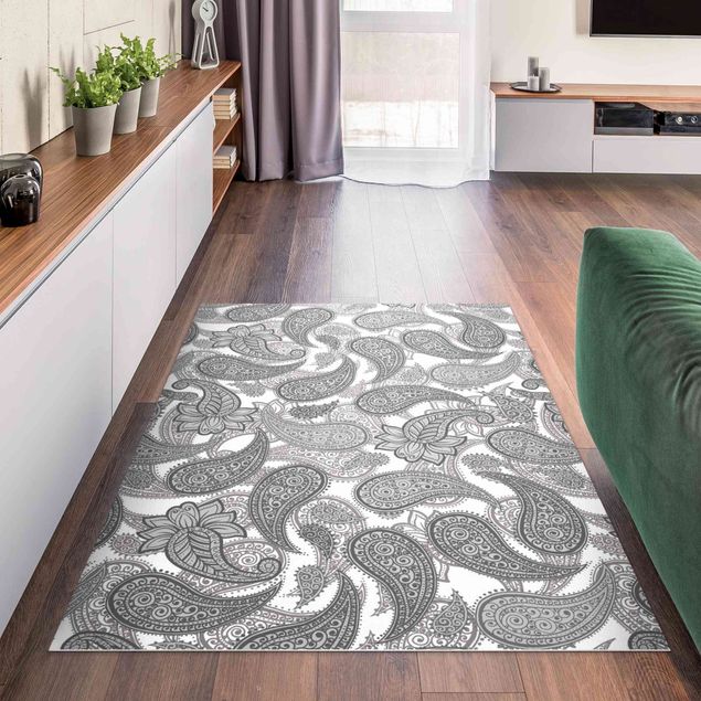 Outdoor rugs Boho Mandala Pattern In Grey