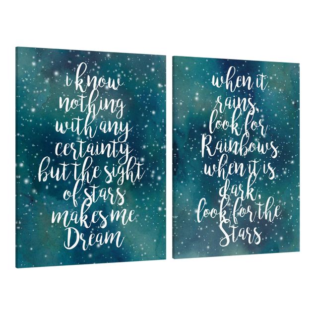 Print on canvas - Starry Sky - Messages Set I