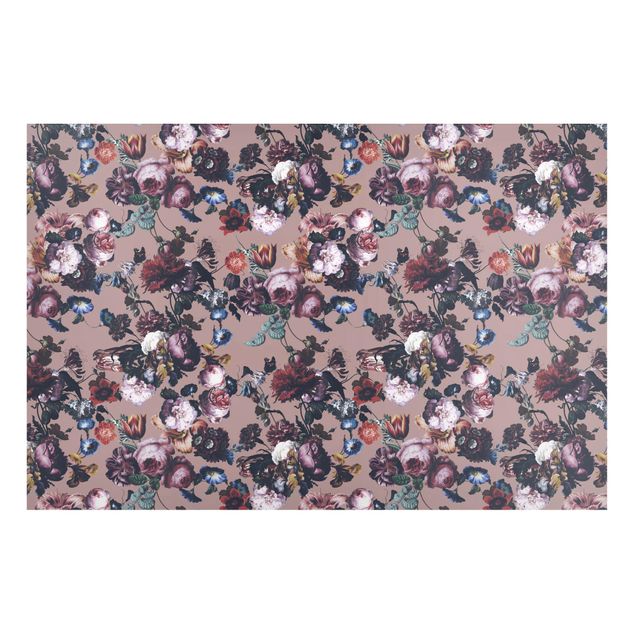 Magnetic memo board - Old Masters Flowers With Tulips And Roses On Beige
