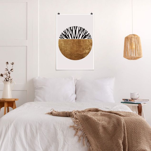 Poster - Abstract Shapes - Golden Circle