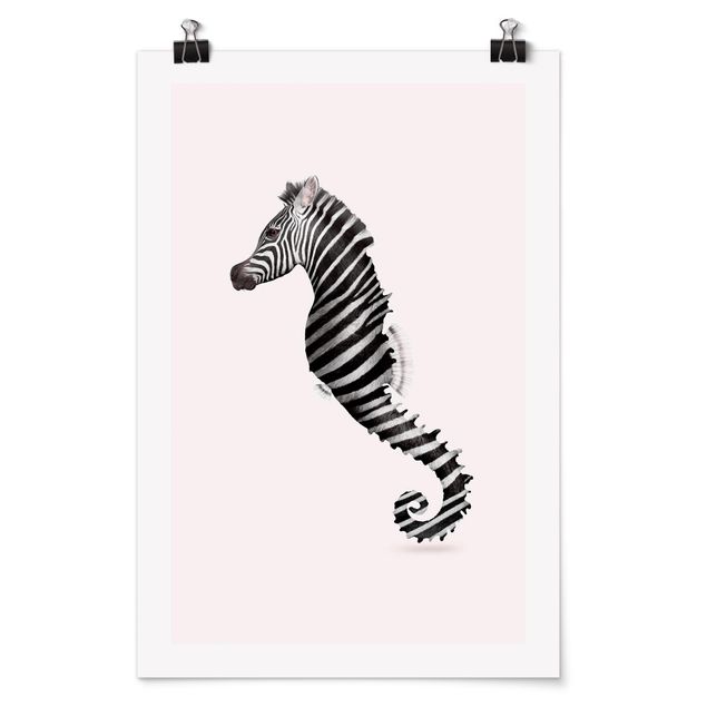 Poster animals - Seahorse With Zebra Stripes