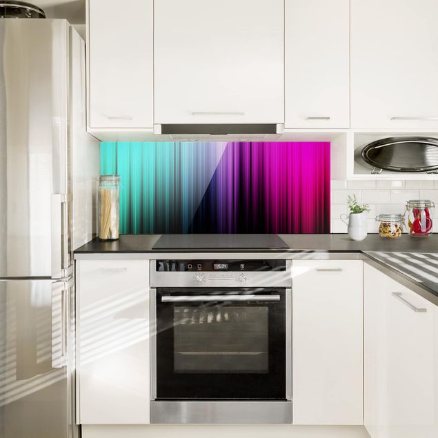Glass splashback kitchen abstract Rainbow Display