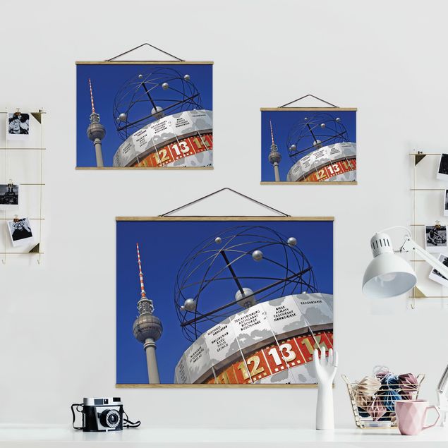 Fabric print with poster hangers - Berlin Alexanderplatz