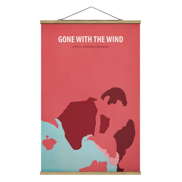 Fabric print with poster hangers - Film Poster Gone With The Wind