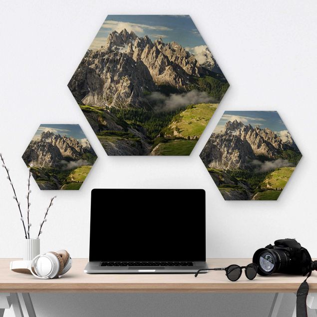 Wooden hexagon - Italian Alps