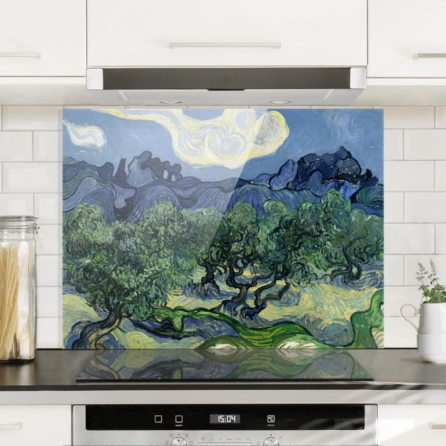 Glass splashback art print Vincent van Gogh - Olive Trees