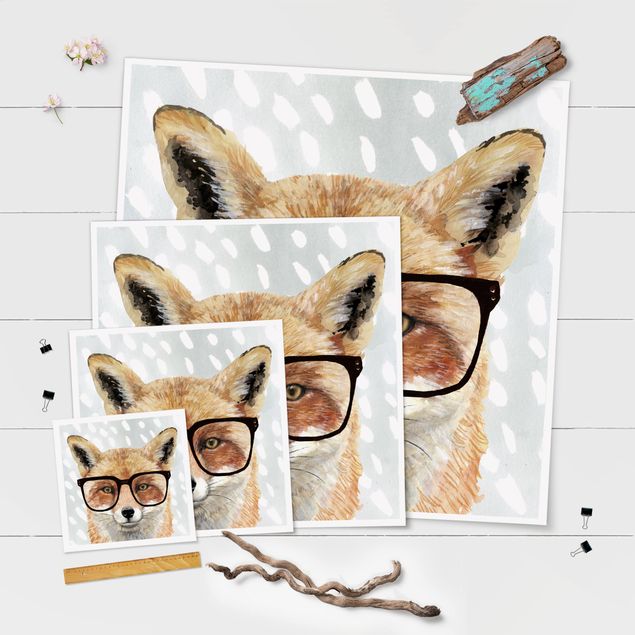 Poster - Animals With Glasses - Fox