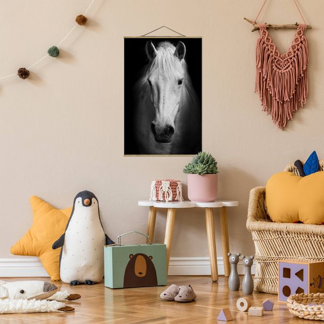 Fabric print with poster hangers - Dream Of A Horse