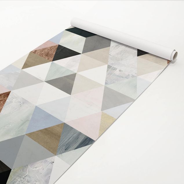 Adhesive film - Watercolour Mosaic With Triangles I