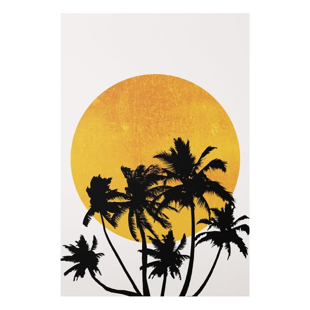 Print on forex - Palm Trees In Front Of Golden Sun