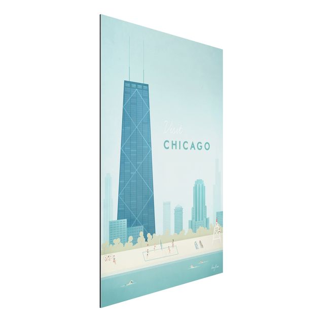 Aluminium dibond Travel Poster - Chicago