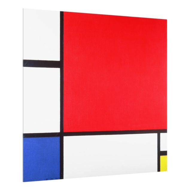 Glass splashbacks Piet Mondrian - Composition Red Blue Yellow