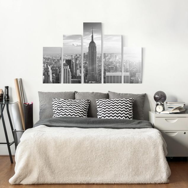 Print on canvas 5 parts - Manhattan Skyline