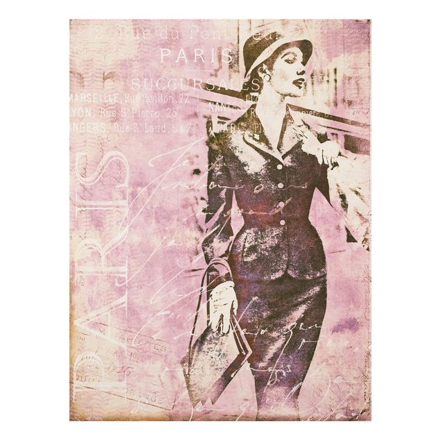 Print on forex - Vintage Collage - Parisienne