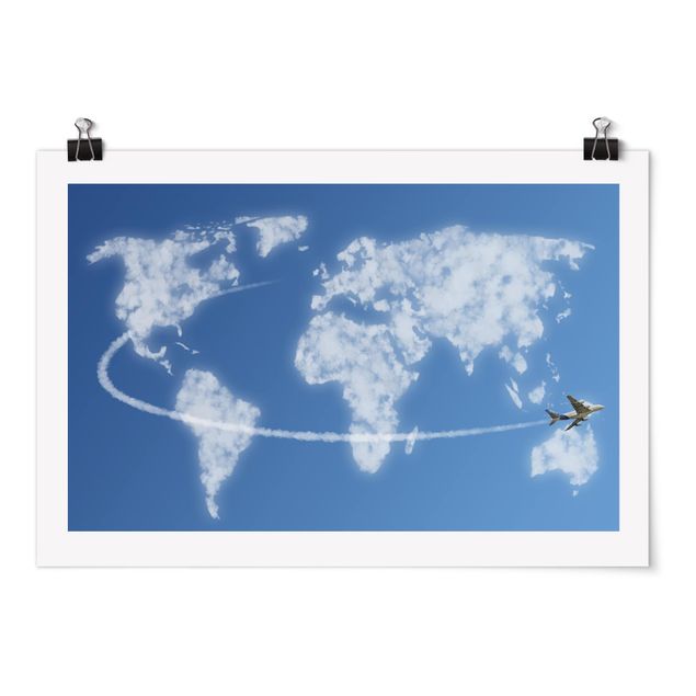 Poster - World travel above the clouds