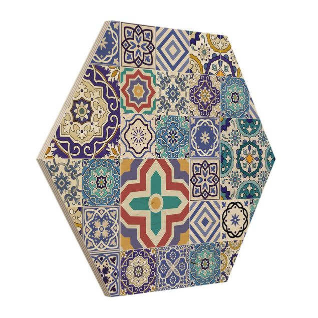 Wooden hexagon - Backsplash - Elaborate Portoguese Tiles