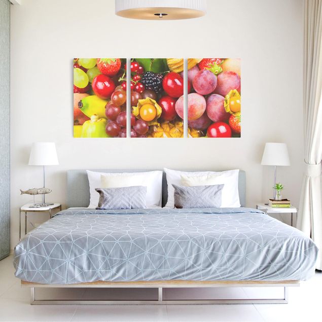 Print on canvas 3 parts - Colourful Exotic Fruits