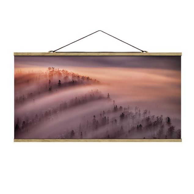 Fabric print with poster hangers - Fog Flood