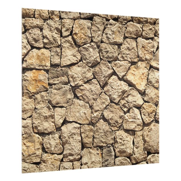 Glass splashbacks Old Wall Of Paving Stone