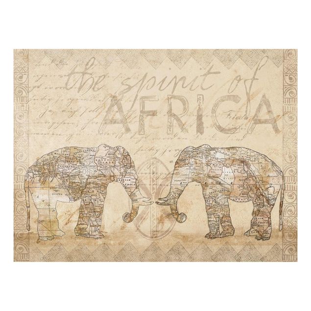 Print on forex - Vintage Collage - Spirit Of Africa