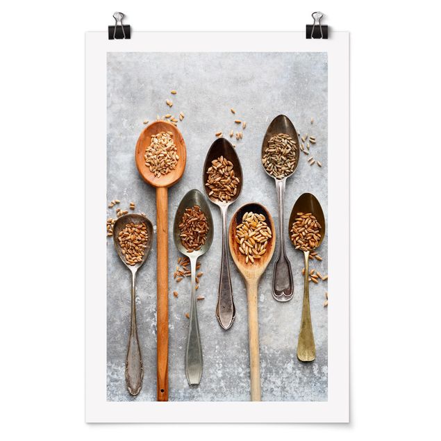 Poster kitchen - Cereal Grains Spoon