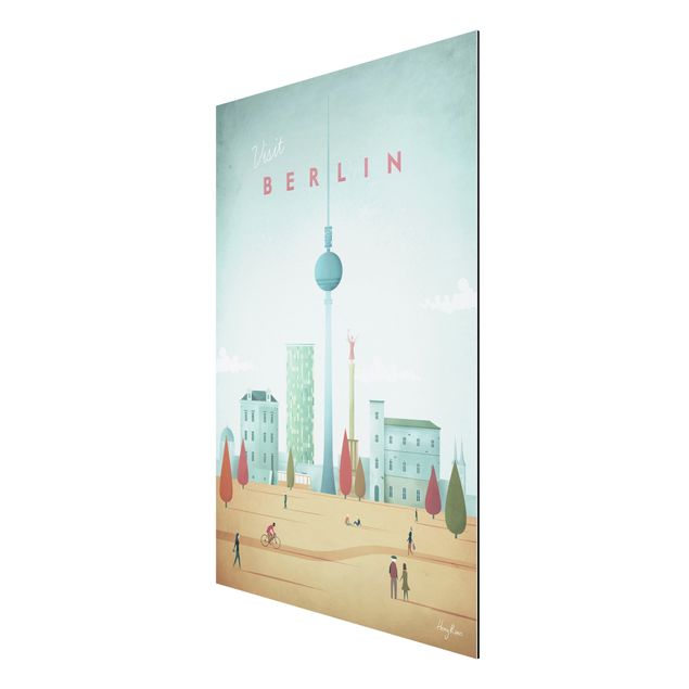 Print on aluminium - Travel Poster - Berlin