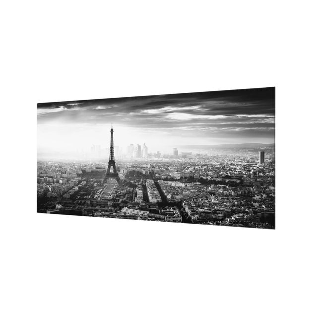 Splashback - The Eiffel Tower From Above Black And White