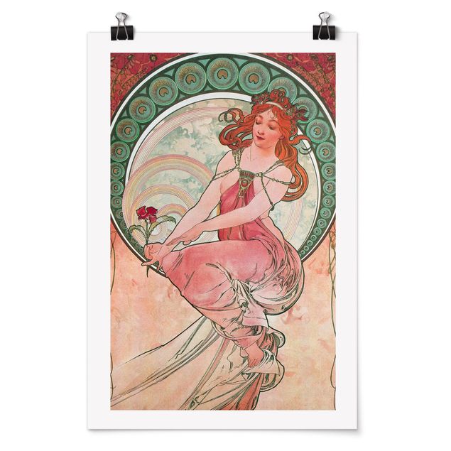 Poster art print - Alfons Mucha - Four Arts - Painting