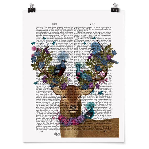 Poster quote - Fowler - Deer With Pigeons