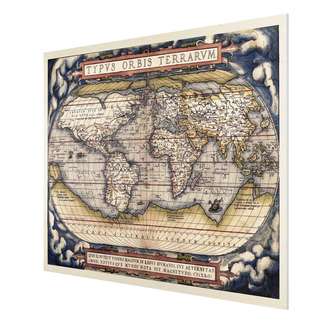 Print on forex - Historic World Map Typus Orbis Terrarum