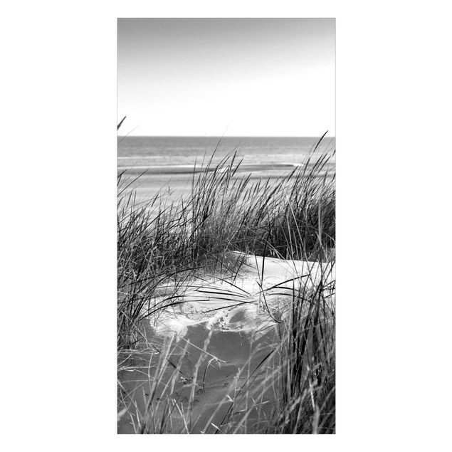 Shower wall cladding - Beach Dune At The Sea Black And White