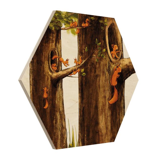 Wooden hexagon - Home Of Squirricorn