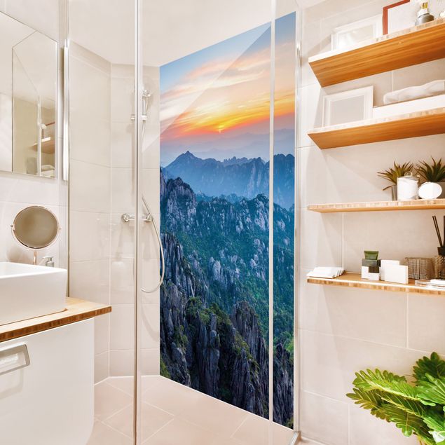 Shower panels Rising Sun Over The Huangshan Mountains
