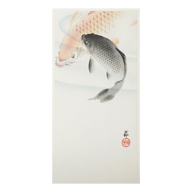 Print on aluminium - Vintage Illustration Asian Fish L