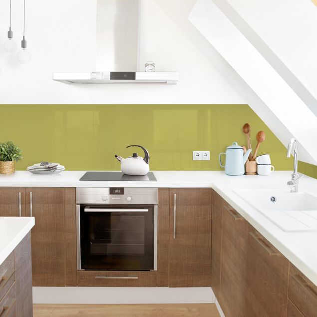 Kitchen wall cladding - Lime Green Bamboo