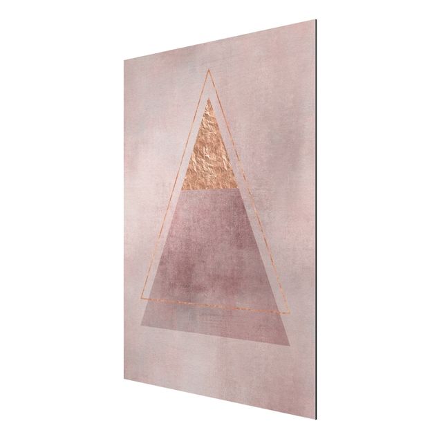 Print on aluminium - Geometry In Pink And Gold II