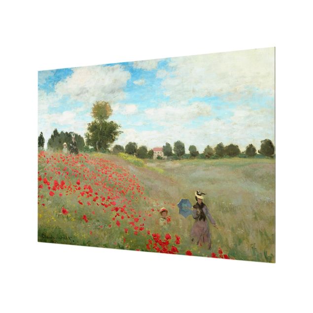 Glass Splashback - Claude Monet - Poppy Field At Argenteuil - Landscape 3:4