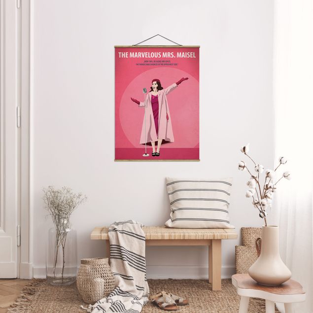 Fabric print with poster hangers - Film Poster The Marvelous Mrs. Maisel