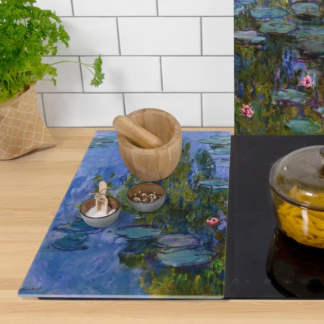 Glass stove top cover - Claude Monet - Water Lilies (Nympheas)