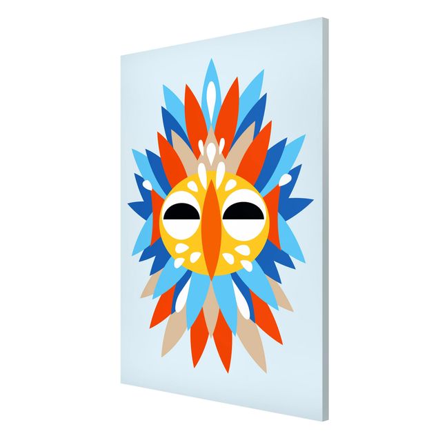 Magnetic memo board - Collage Ethnic Mask - Parrot