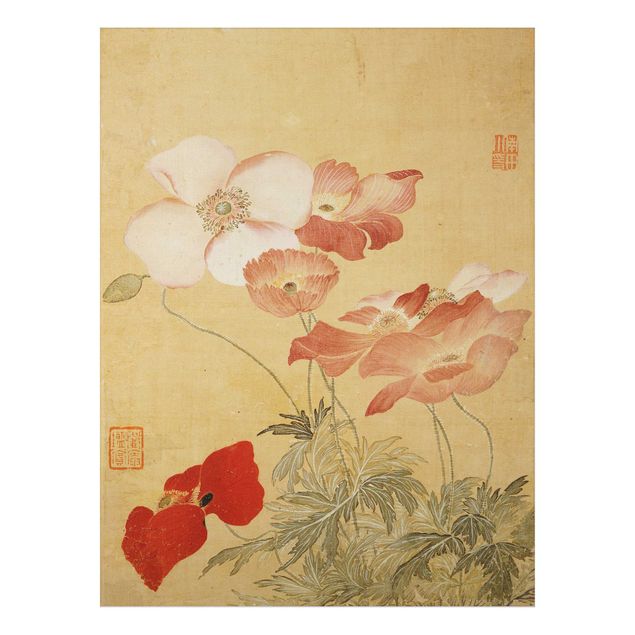Print on aluminium - Yun Shouping - Poppy Flower