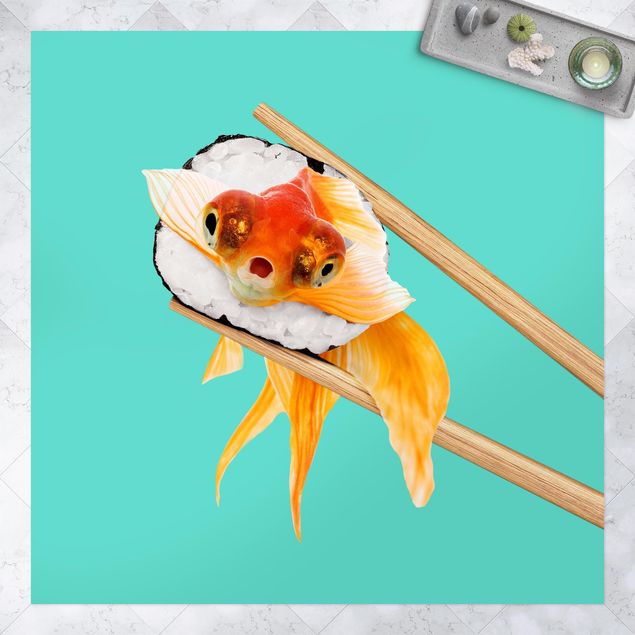 Balcony rugs Sushi With Goldfish