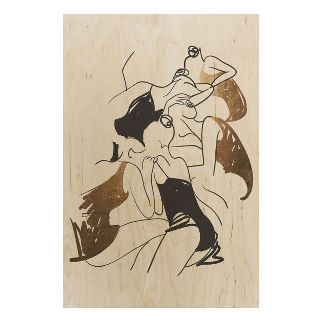 Print on wood - Dancers Gold