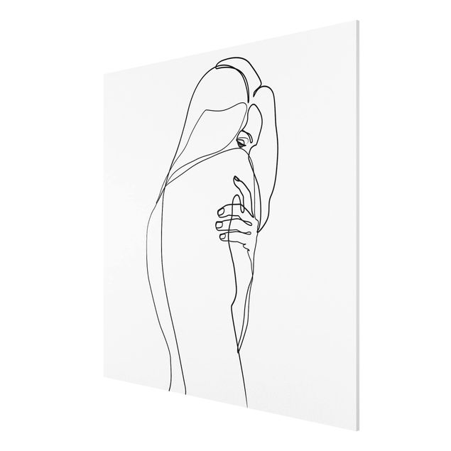 Print on forex - Line Art Nude Shoulder Black And White