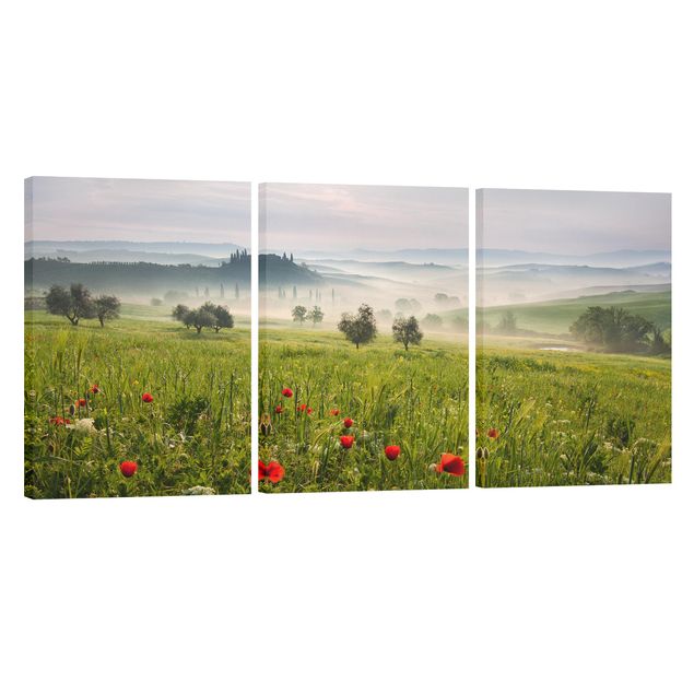 Print on canvas 3 parts - Tuscan Spring
