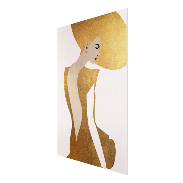 Print on forex - Lady With Hat Golden