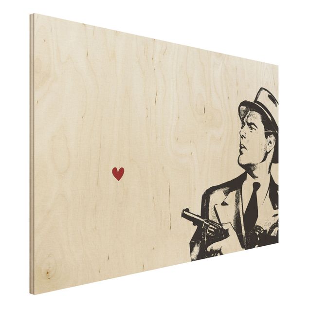 Print on wood - Love And Gun